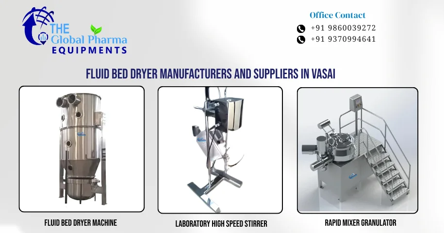 Fluid Bed Dryer Manufacturers and Suppliers in Vasai