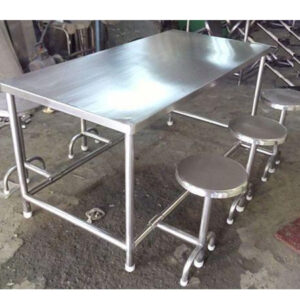 SS Canteen Table with Six Seater