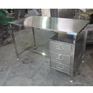 Stainless Steel Table with 3 Drawers