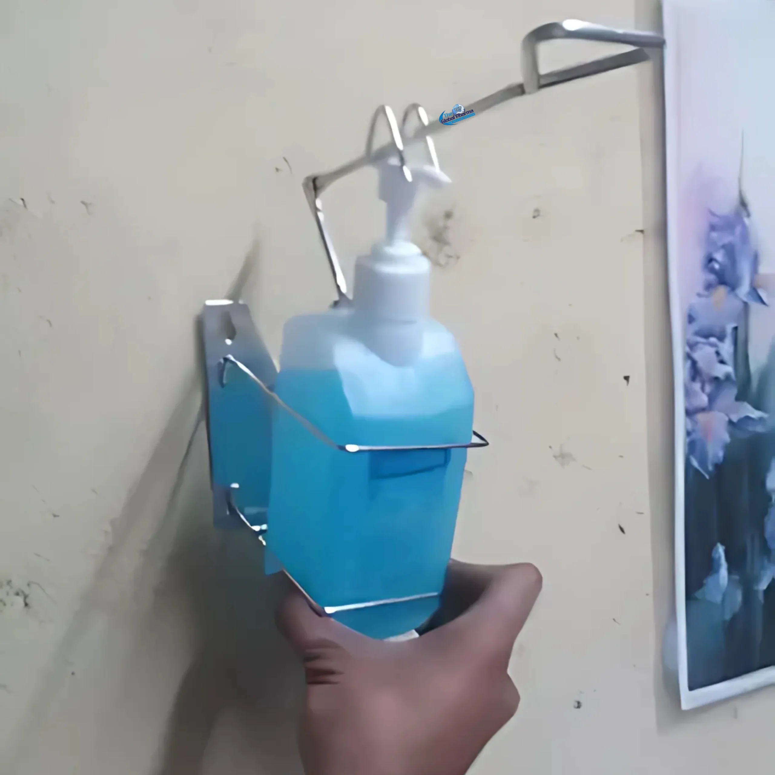 Stainless Steel Sterillium Bottle Stand